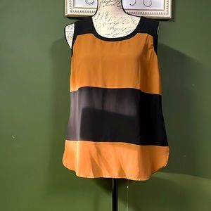 Medium Brown/black tank blouse